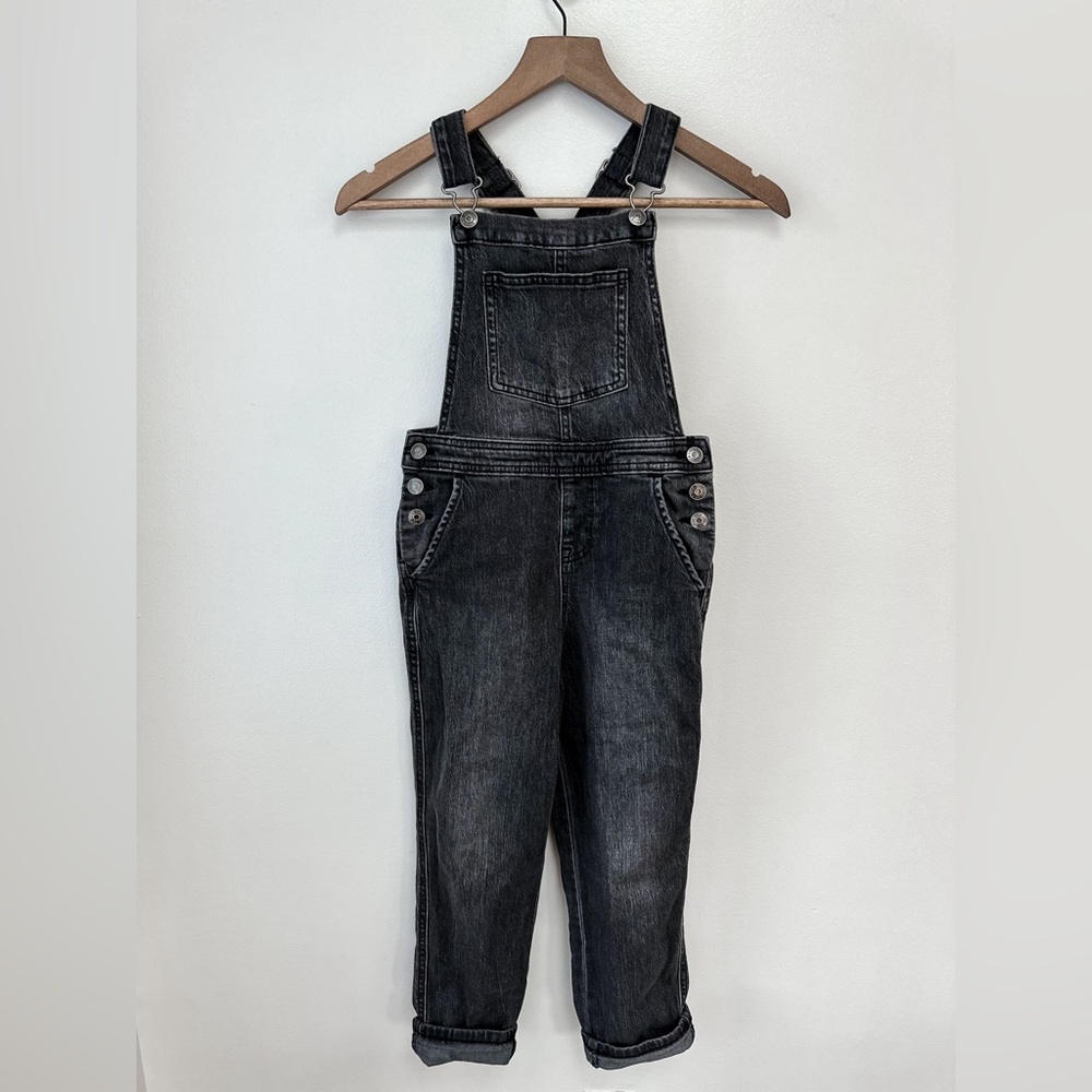 Cat & Jack Girls Acid Washed Overalls Size 7/8